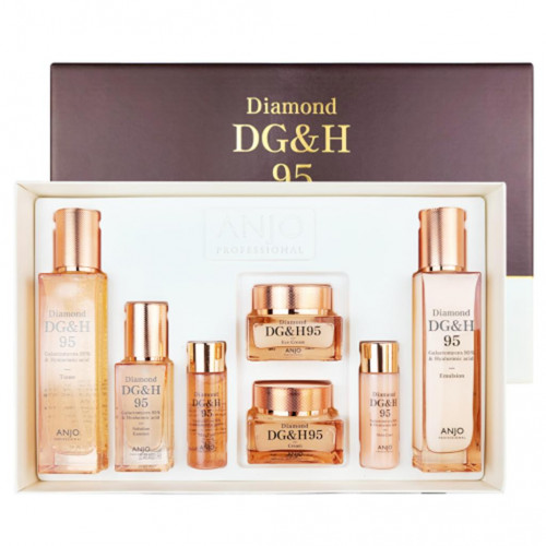 Набор для лица с алмазным экстрактом Anjo Professional Skin Care Diamond DG&H 5 Set