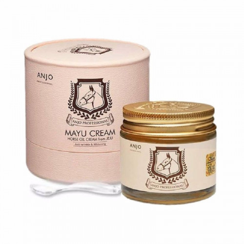 Антивозрастной крем для лица с лошадиными липидами Anjo Professional Cream Mayu Horse Oil From Jeju