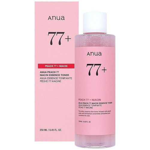 Тонер-эссенция с персиком для гладкой и сияющей кожи Anua Peach 77 Niacin Essence Toner