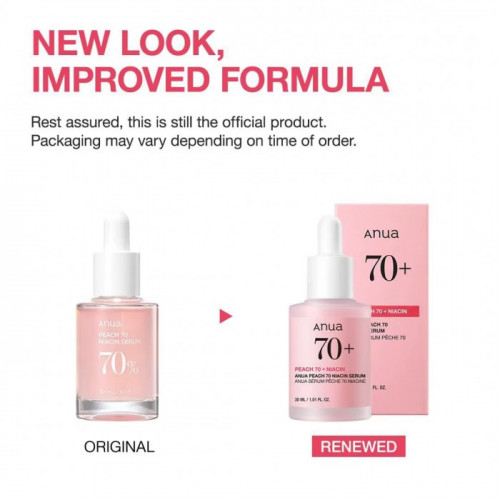 Сыворотка с персиком для гладкой и сияющей кожи Anua Peach 70% Niacin Serum
