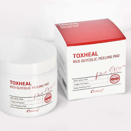 Пилинг-пэды с миндальной кислотой Esthetic House Toxheal Red Glycolic Peeling Pad