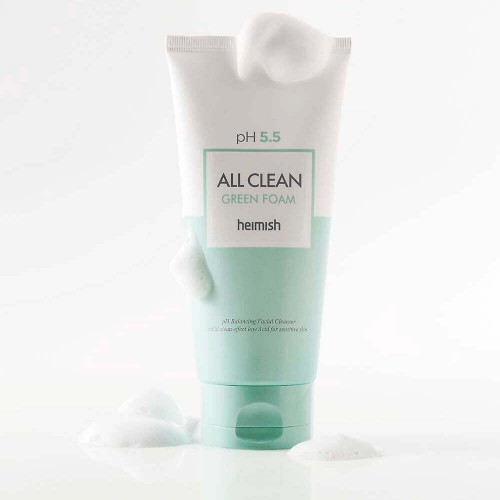 Слабокислотный гель для умывания для чувствительной кожи Heimish pH 5.5 All Clean Green Foam