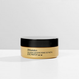 Гидрогелевые патчи с шёлком и золотом JMsolution Golden Cocoon Home Esthetic Eye Patch