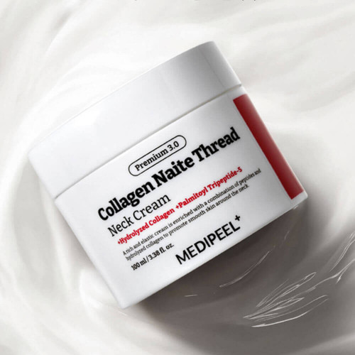 Крем для шеи  и декольте с коллагеном и пептидами MEDIPEEL Premium 3.0 Collagen Naite Thread Neck Cream
