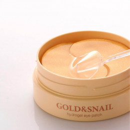 Гидрогелевые патчи для век с муцином улитки Petitfee Hydro Gel Eye Patch Gold & Snail