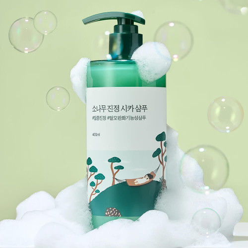 Себорегулирующий шампунь с экстрактом сосны Round Lab Pine Calming Cica Shampoo