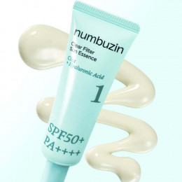 Лёгкая успокаивающая солнцезащитная эссенция numbuzin No.1 Clear Filter Sun Essence SPF50+ PA++++