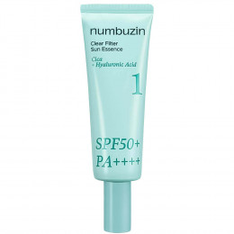 Лёгкая успокаивающая солнцезащитная эссенция numbuzin No.1 Clear Filter Sun Essence SPF50+ PA++++
