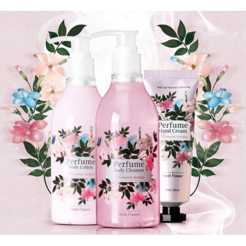 Набор средств для ухода за телом c цветочным ароматом Medi Flower Body Care Special Set Perfume Romantic Holiday