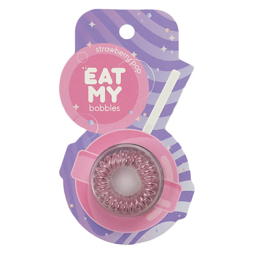 Резинка для волос в цвете "Клубничный леденец" EAT MY Bobbles Strawberry Pop