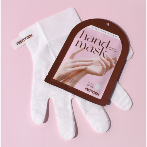 Увлажняющая маска-перчатки для рук c маслом ши Pretty Skin Bliss Rich Renew Hand Mask