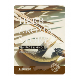 Тканевая маска для лица с экстрактом удового дерева и эффектом ароматерапии L.Sanic Herb Aroma Story Oud Wood Relaxing Mask Sheet