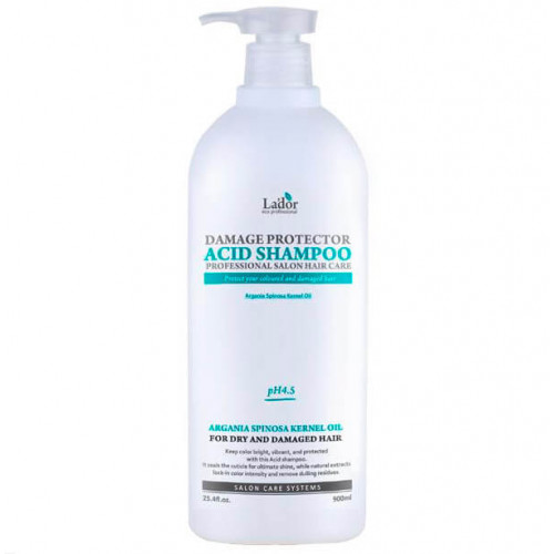 Защитный шампунь для поврежденных волос Lador Damaged Protector Acid Shampoo 900 ml